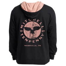 Load image into Gallery viewer, Mitchell Tenpenny Black and Pink Owl Hoodie

