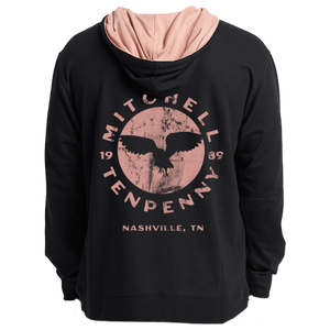Mitchell Tenpenny Black and Pink Owl Hoodie