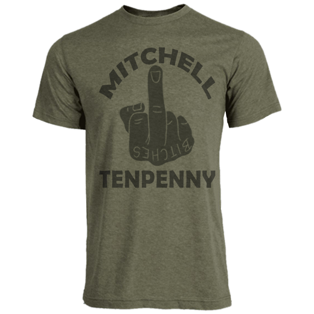 Mitchell Tenpenny Heather Military Green Tee