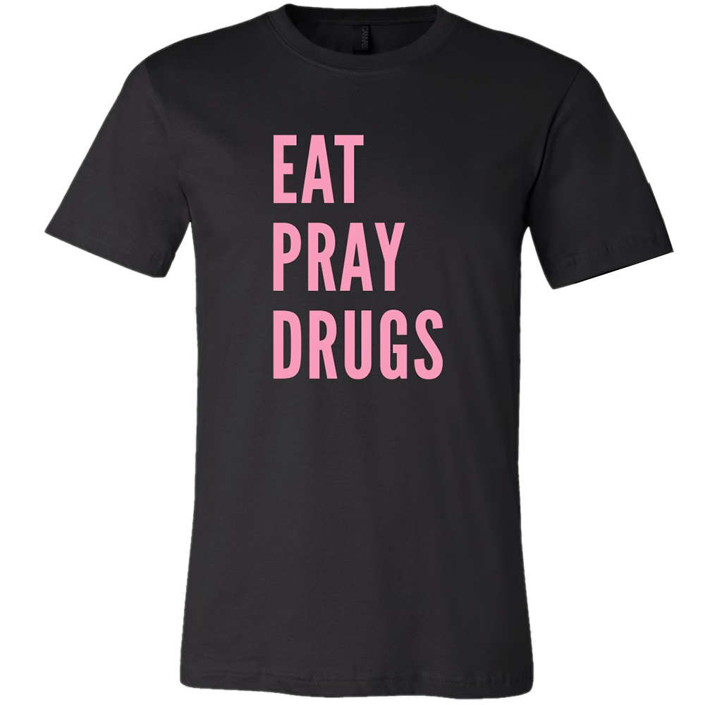 Pillbox Patti Eat Pray Drugs Black Tee