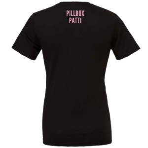 Pillbox Patti Eat Pray Drugs Black Tee