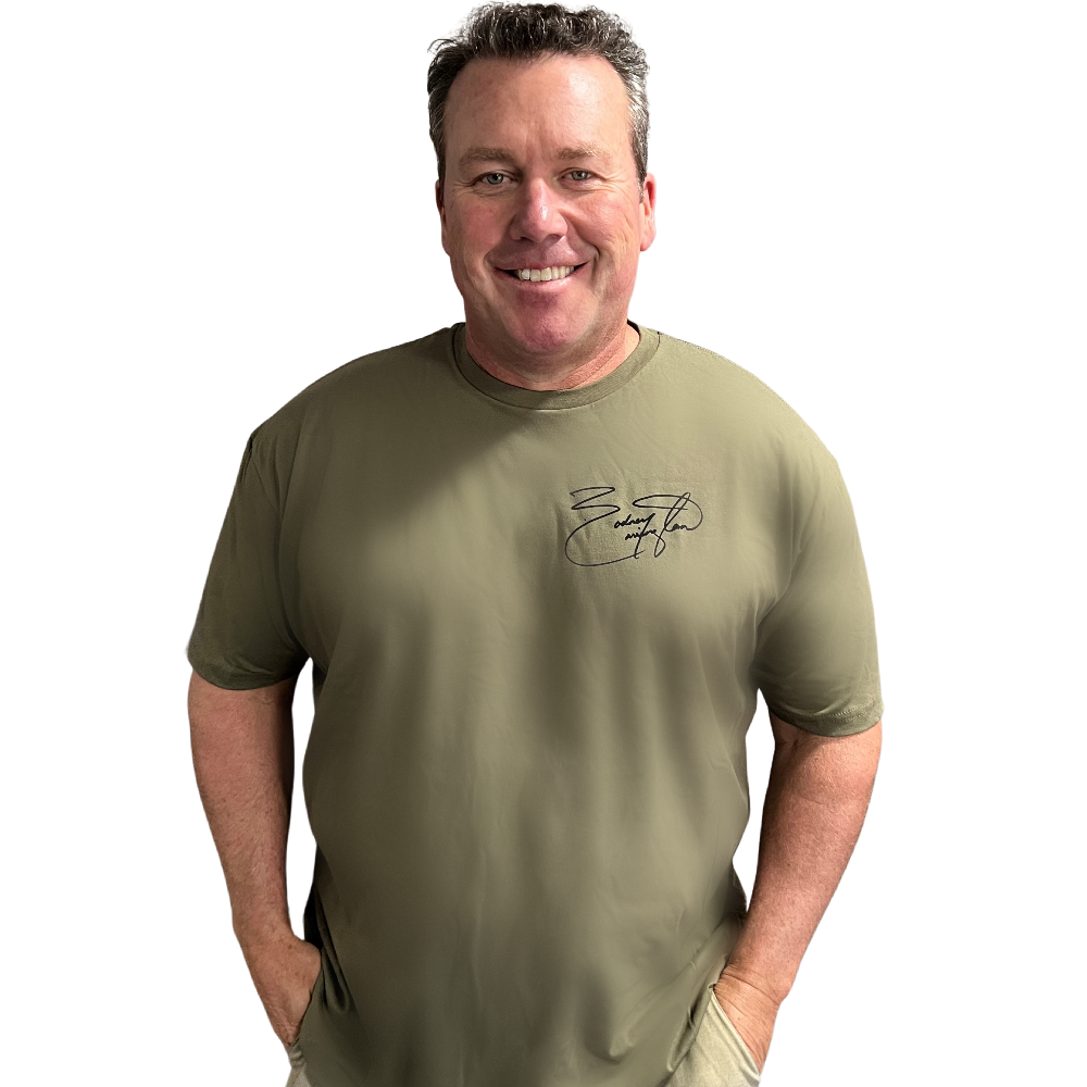 Rodney Carrington Black Tee- Motorcycle w/ Fireworks Design