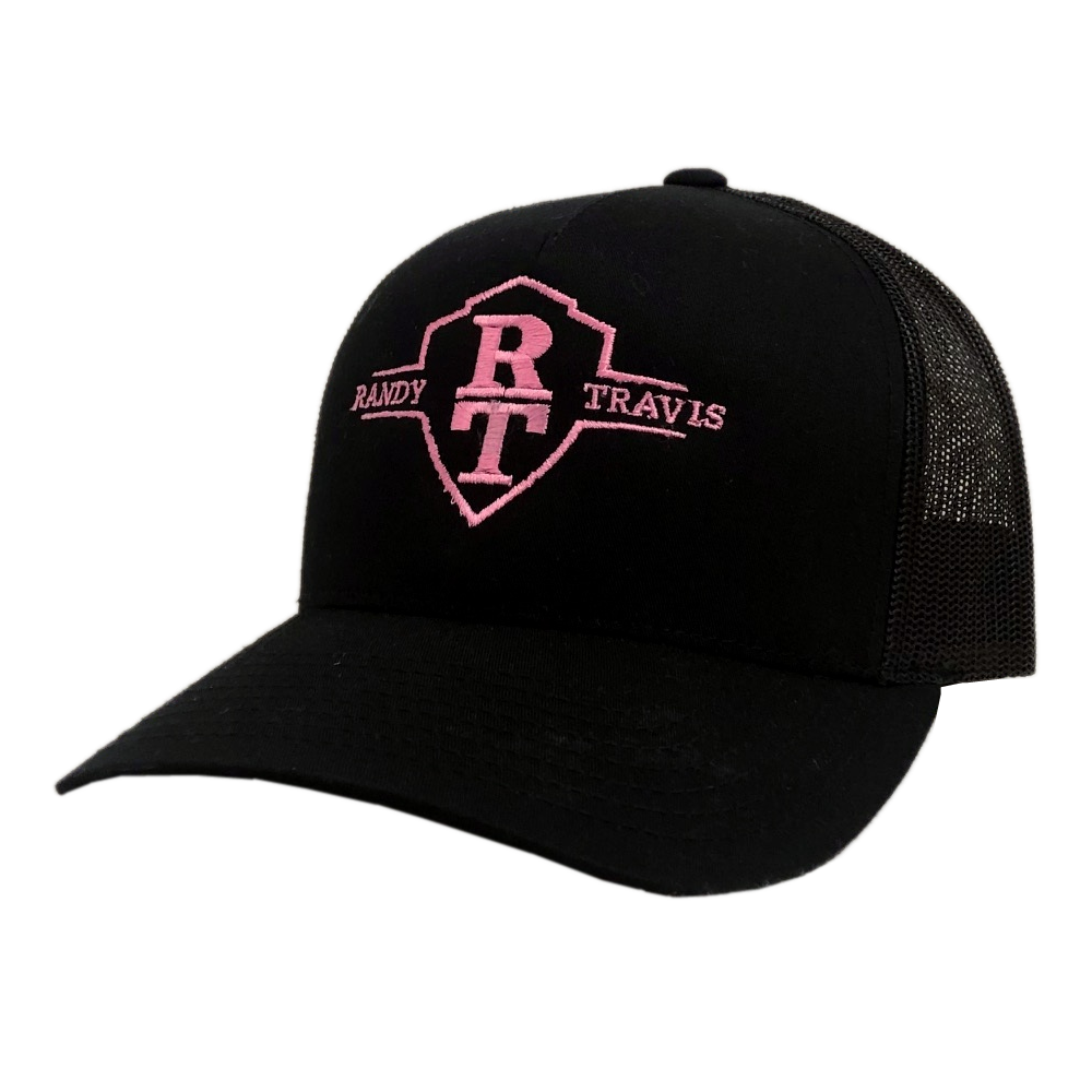 Randy Travis Black Pink Logo Ballcap