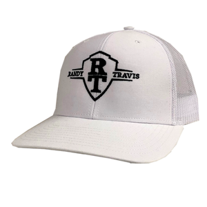 Randy Travis White Black Sheild Logo Ballcap