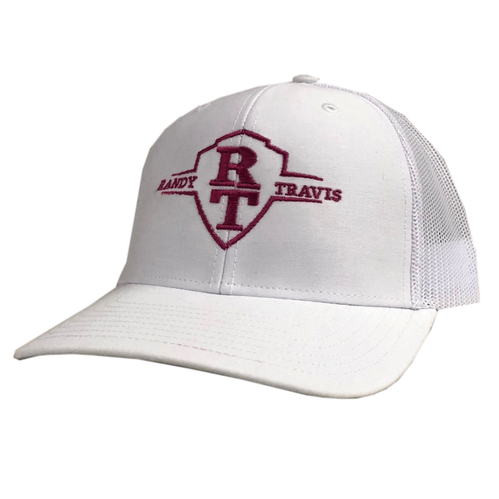 Randy Travis White Pink Logo Ballcap