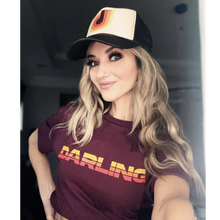 Load image into Gallery viewer, Sarah Darling Maroon Retro Tee
