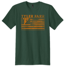 Load image into Gallery viewer, Tyler Farr Forest Green Flag Tee
