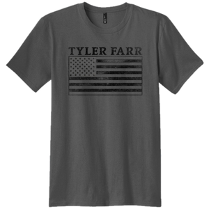Tyler Farr Charcoal Flag Tee