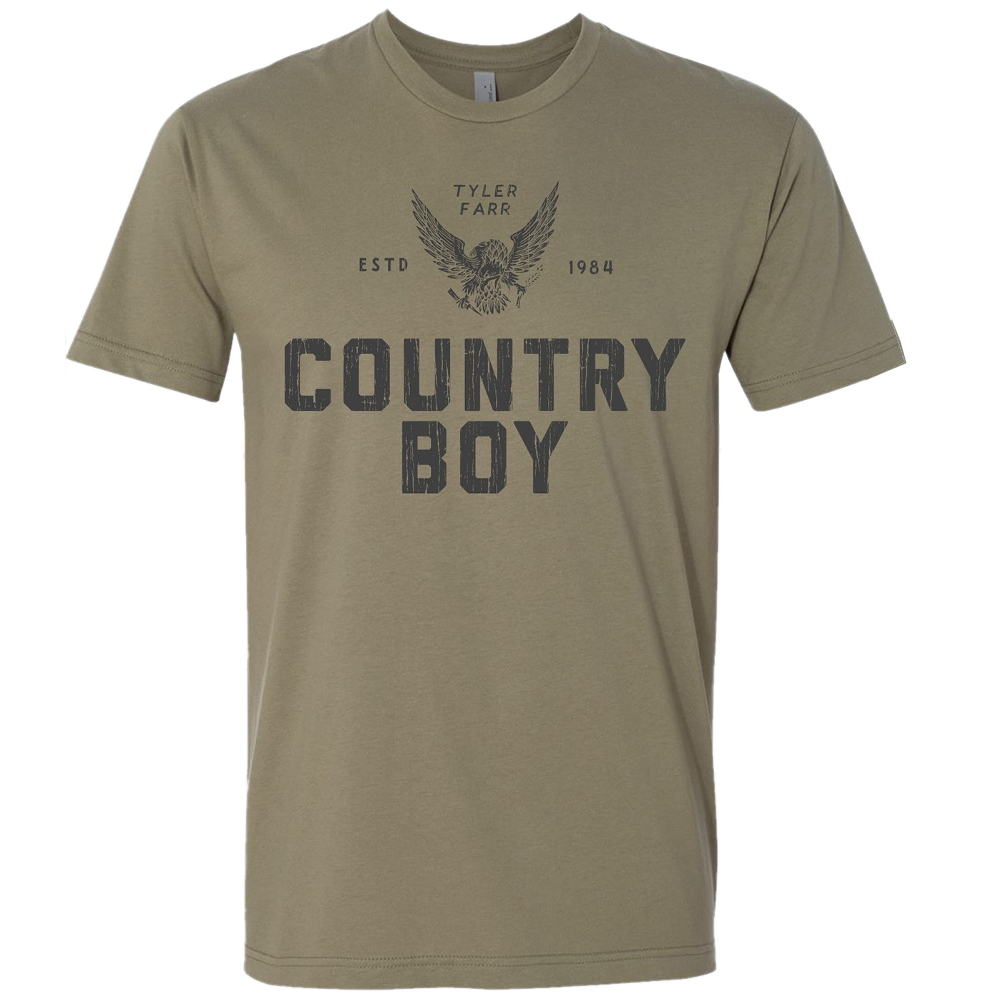 Tyler Farr Light Olive Country Boy Tee
