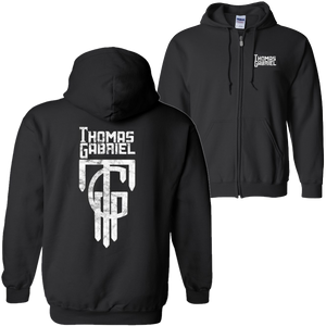 Thomas Gabriel Black Zip Up Hoodie