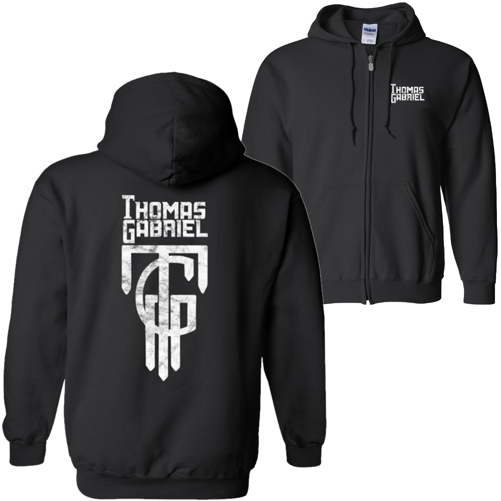 Thomas Gabriel Black Zip Up Hoodie