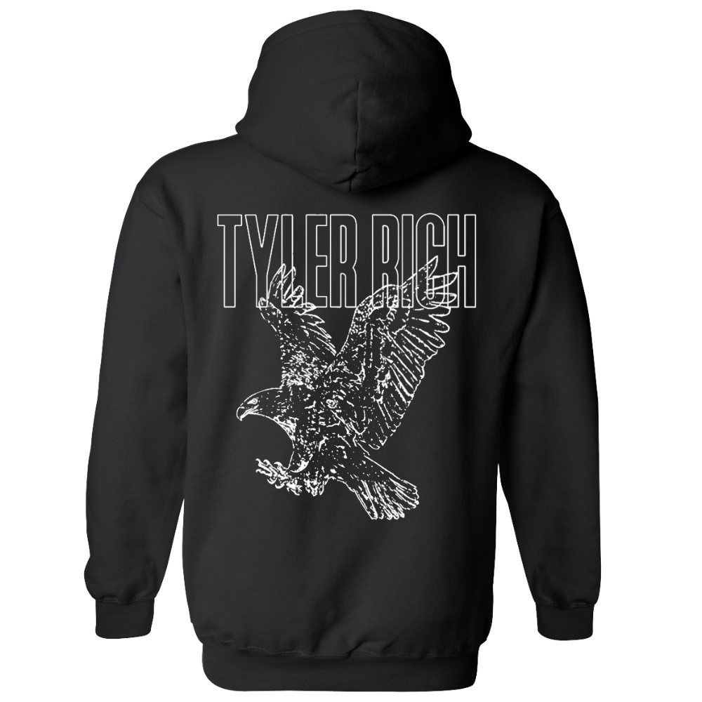 Tyler Rich Black Pullover Eagle Hoodie