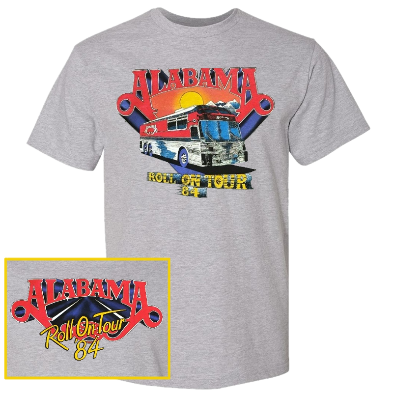 Alabama Sport Grey Roll On Tour Tee