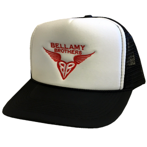 Bellamy Brothers White and Black Trucker Hat
