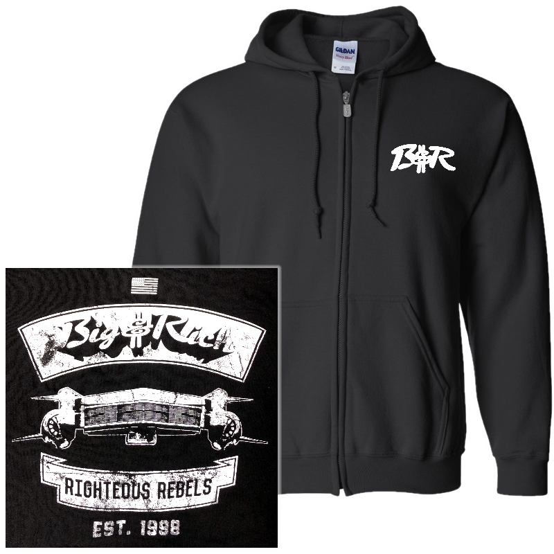 Big and Rich Black Zip Up Hoodie