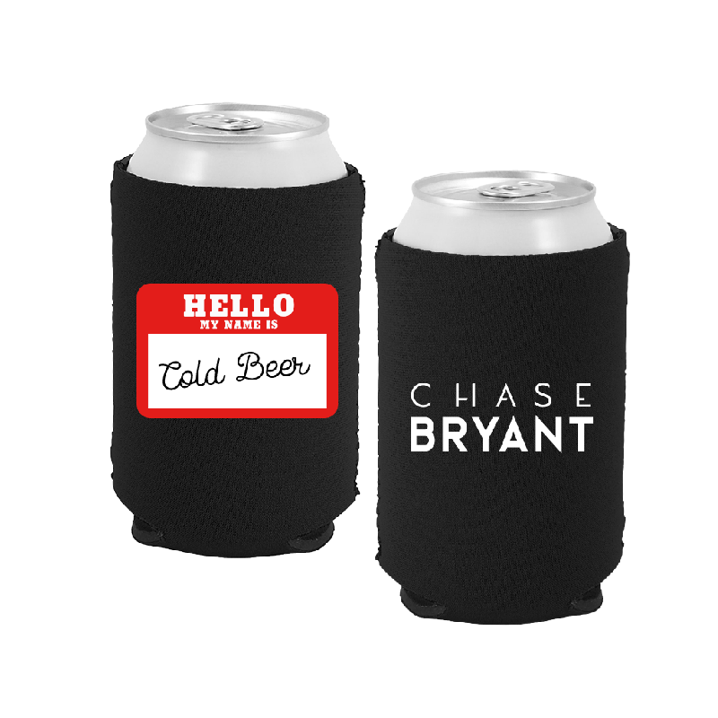 Chase Bryant Black Cold Beer Coolie