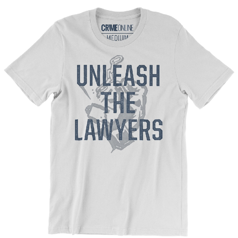 Crime Online Unleash the Lawyers White Tee