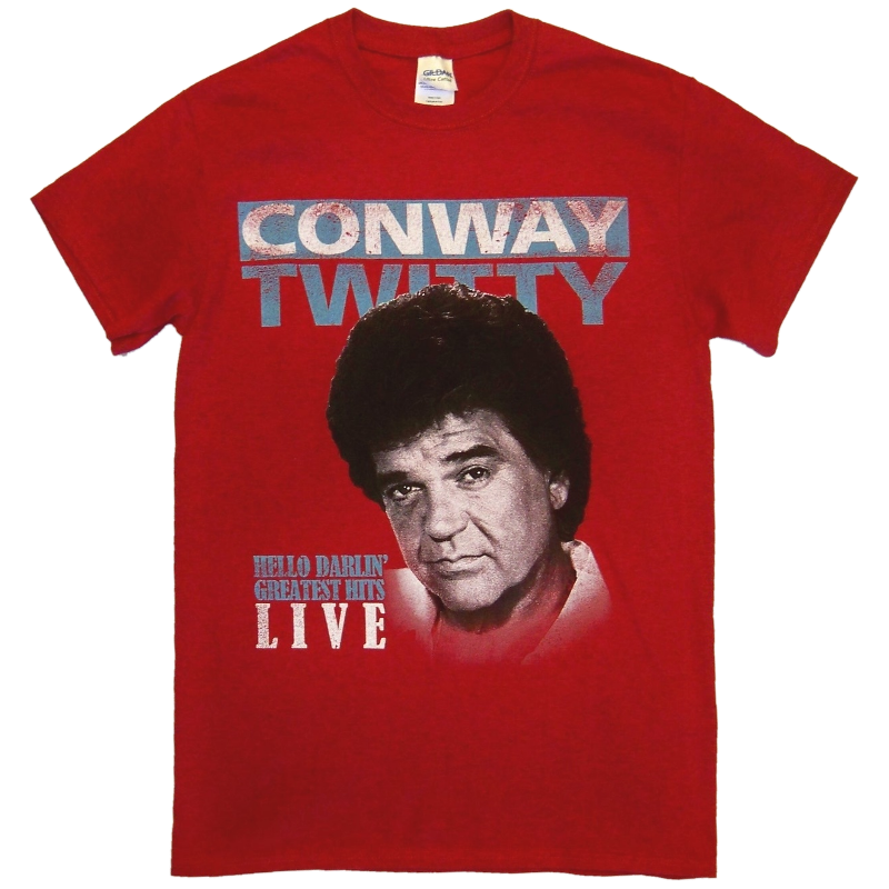 Conway Twitty Antique Cherry Red Hello Darlin' Tee
