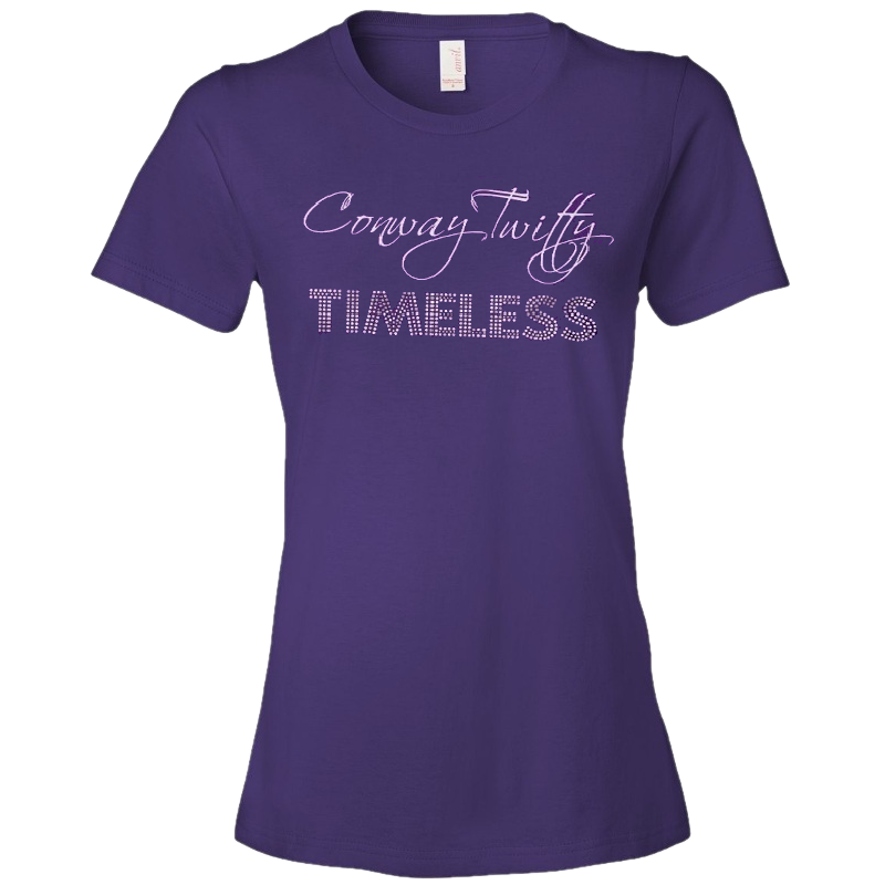 Conway Twitty Ladies Purple Timeless Tee