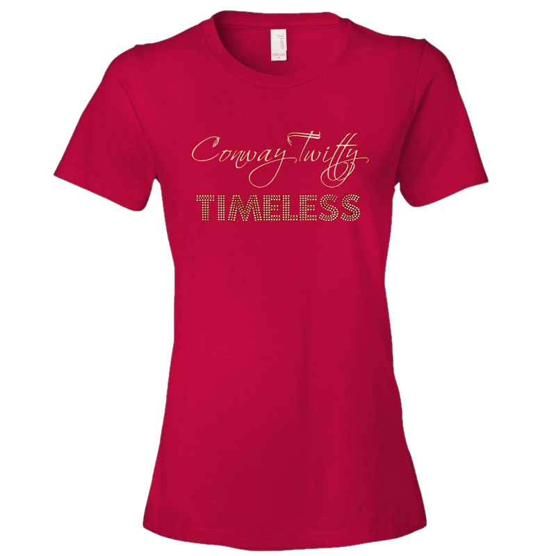 Conway Twitty Ladies Red Timeless Tee