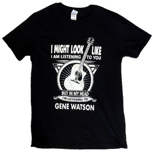 Gene Watson Black Tee- Listening To Gene