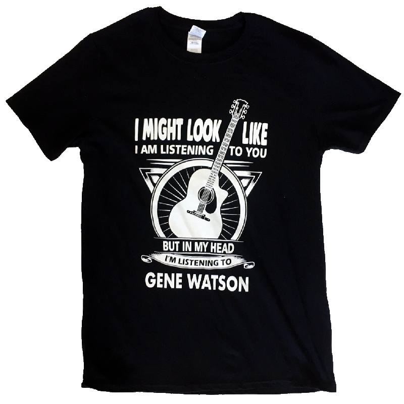 Gene Watson Black Tee- Listening To Gene