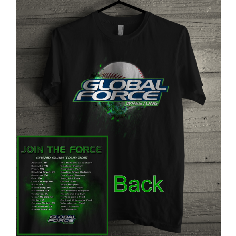 Global Force Wrestling Black Grand Slam Tee
