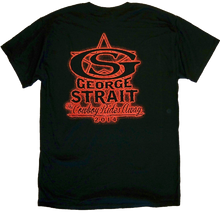 Load image into Gallery viewer, George Strait Black w/ Red Silhouette Tee
