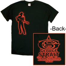 Load image into Gallery viewer, George Strait Black w/ Red Silhouette Tee
