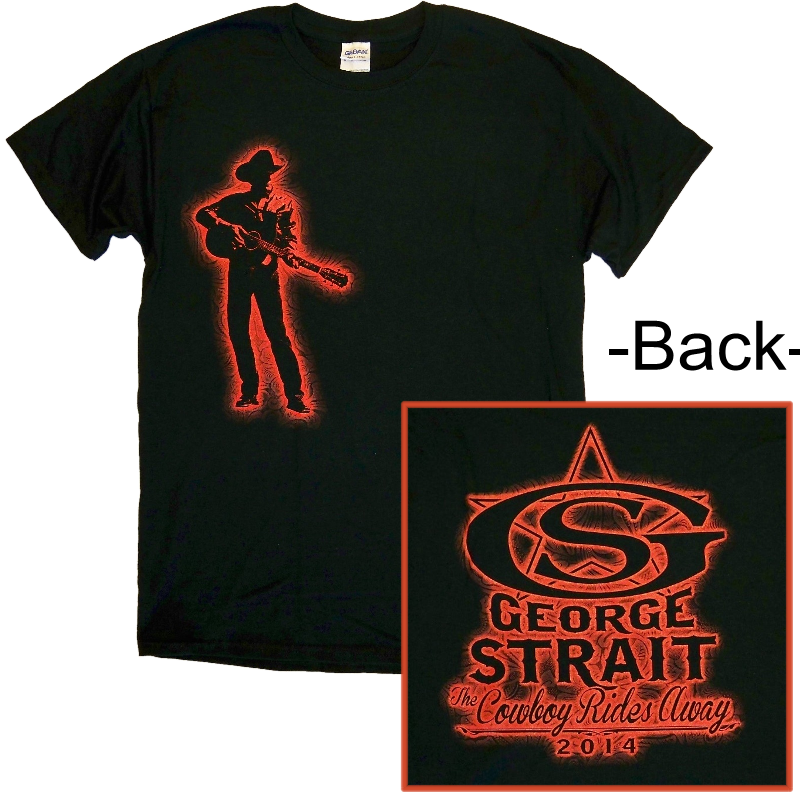 George Strait Black w/ Red Silhouette Tee
