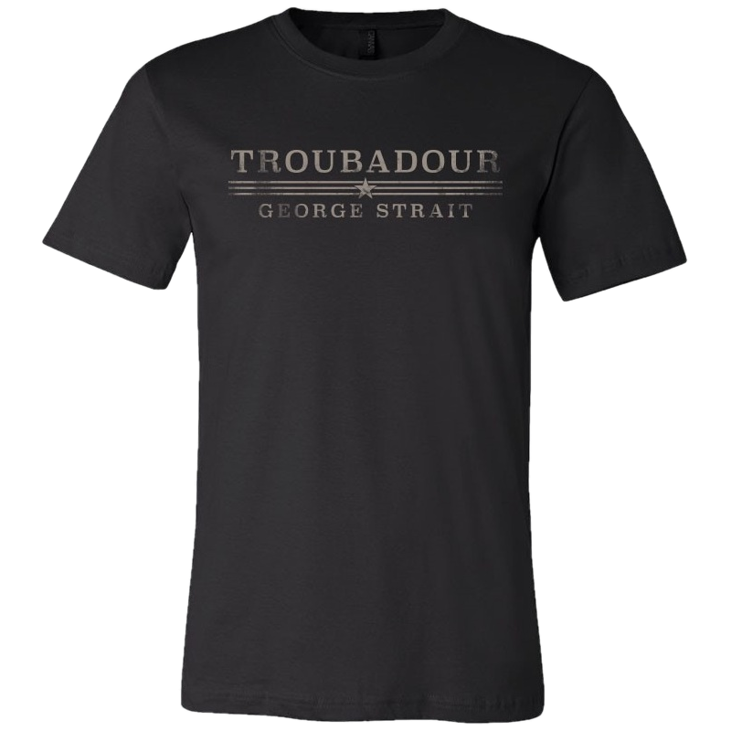 George Strait Troubadour Black Tee