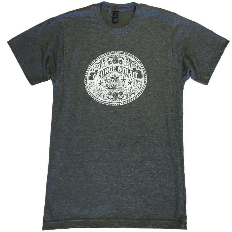 George Strait Heather Charcoal Belt Buckle Tee