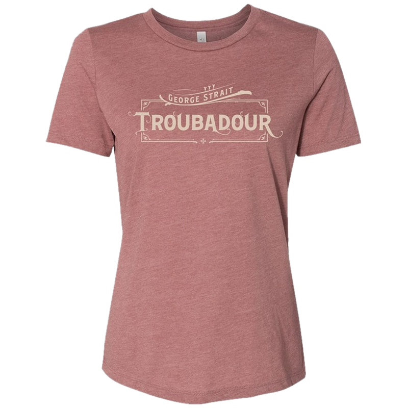 George Strait Ladies Heather Mauve Troubadour Tee
