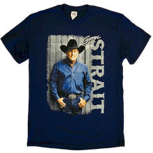 Load image into Gallery viewer, George Strait 2014 Navy Photo Tee- Cowboy Rides Away
