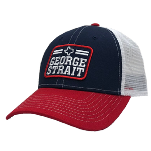 George Strait Red, White and Navy Ballcap