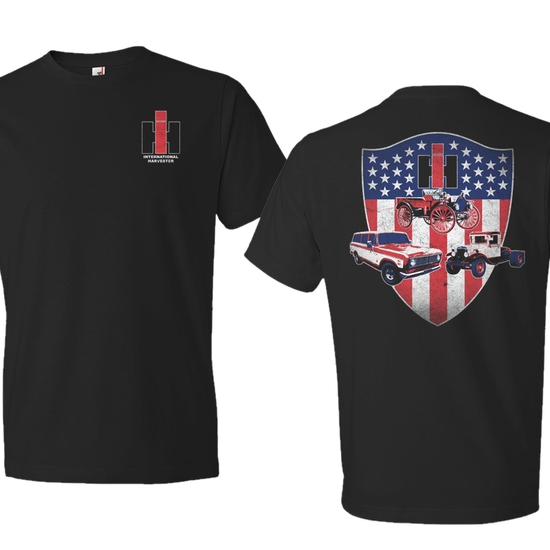 International Harvester Unisex All American Black Tee