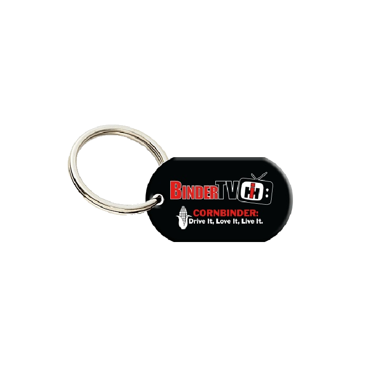 Binder TV Black Dogtag Keyring
