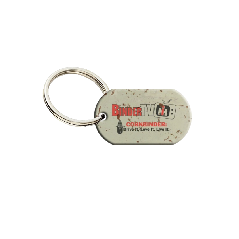 Binder TV Cream Distressed Dogtag Keyring