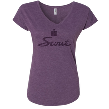 Load image into Gallery viewer, International Harvester Ladies Purple V Neck Tee
