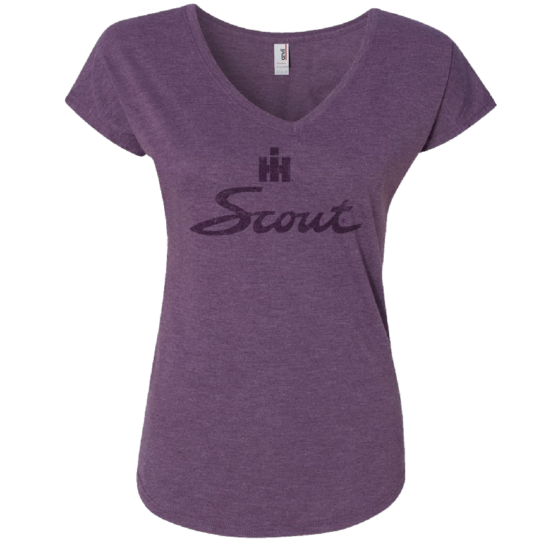 International Harvester Ladies Purple V Neck Tee