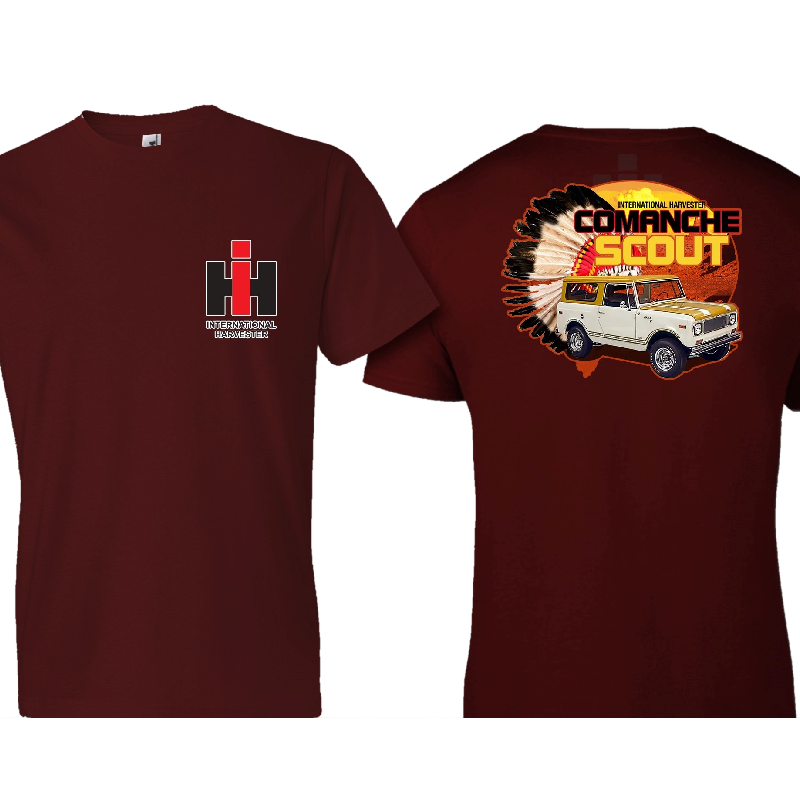 International Harvester Unisex Maroon Comanche Scout Tee