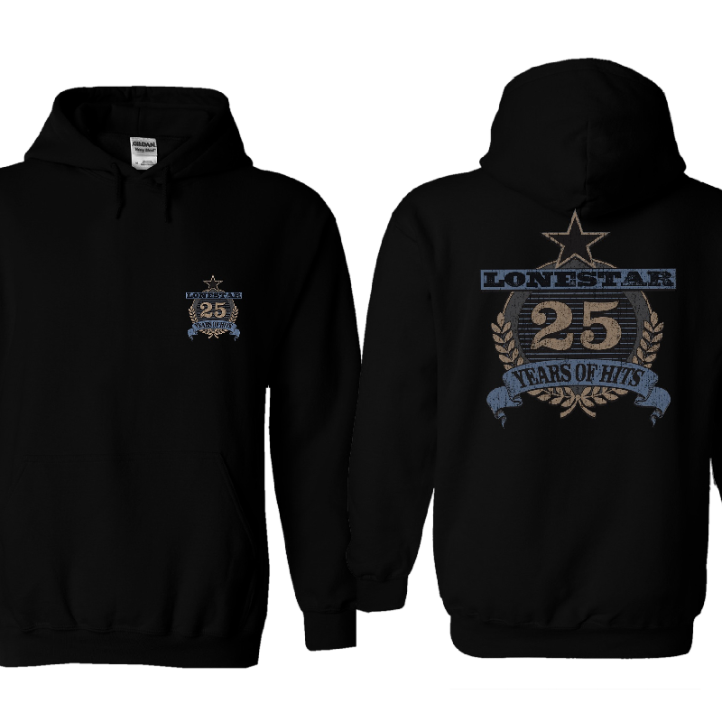 Lonestar Black 25 Years Pullover Hoodie
