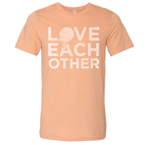 Love and Theft Unisex Heather Peach Love Each Other Tee
