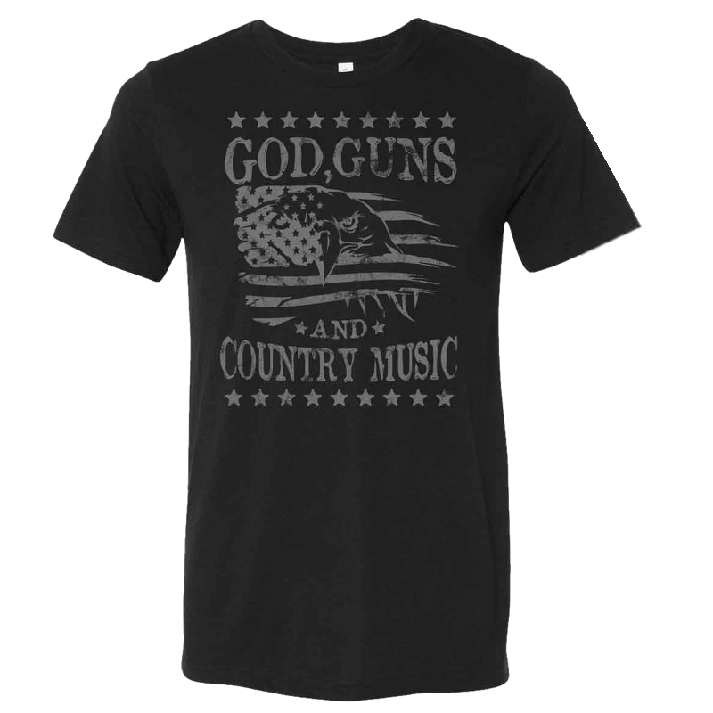 Michael Austin Black Heather Eagle Tee