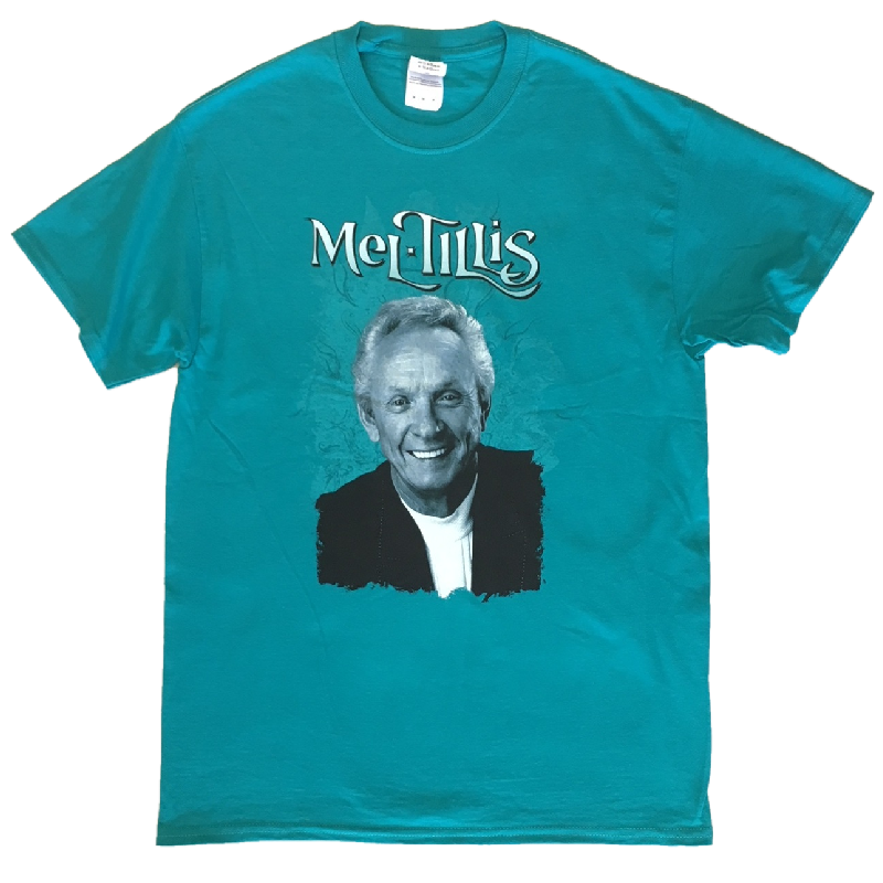 Mel Tillis Unisex Teal Photo Tee