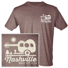 Load image into Gallery viewer, Nashville Heather Brown Camper Tee

