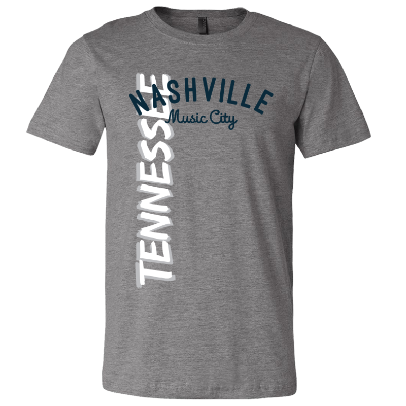 Nashville Deep Heather Tee- Side Design