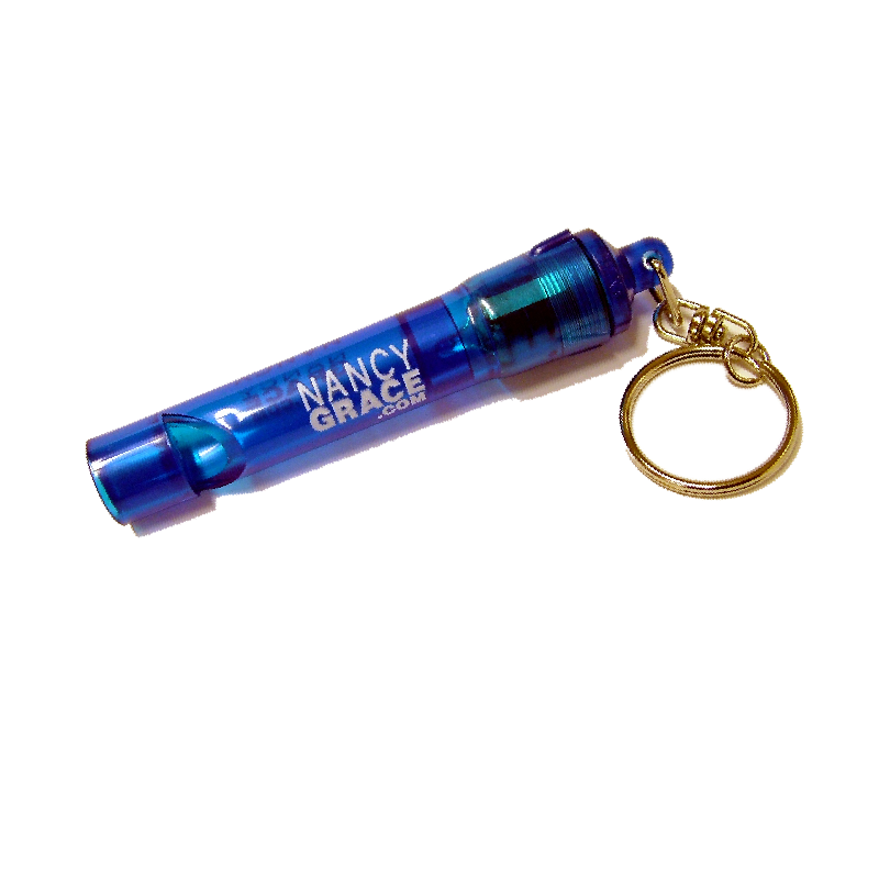 Nancy Grace Light Up Safety Whistle Keychain