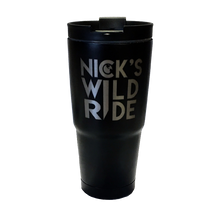 Load image into Gallery viewer, Nick&#39;s Wild Ride 30 oz Black Stainless Engel Tumbler
