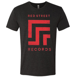 Red Street Records Vintage Black Logo Tee